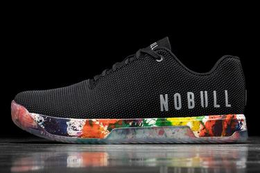 Nobull Superfabric Art Work Men's Trainers Black | Australia (DO2815)